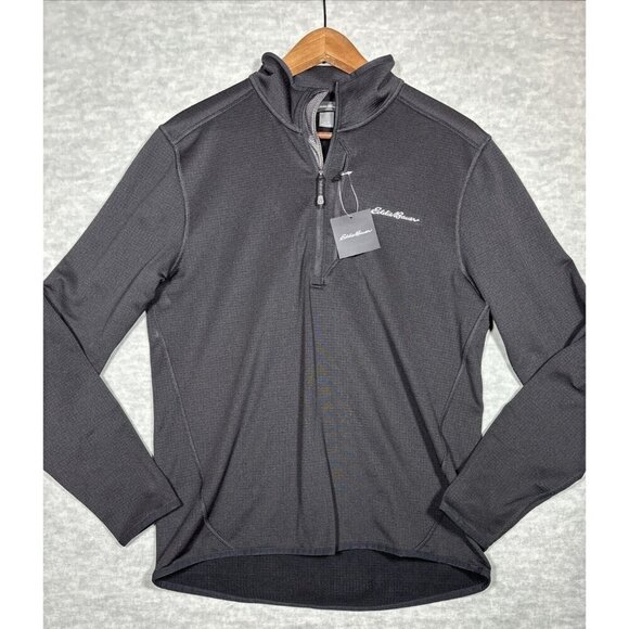 Eddie Bauer Mens Sweatshirt Quarter Zip Pullover Gray Size S Activewear - Picture 1 of 4